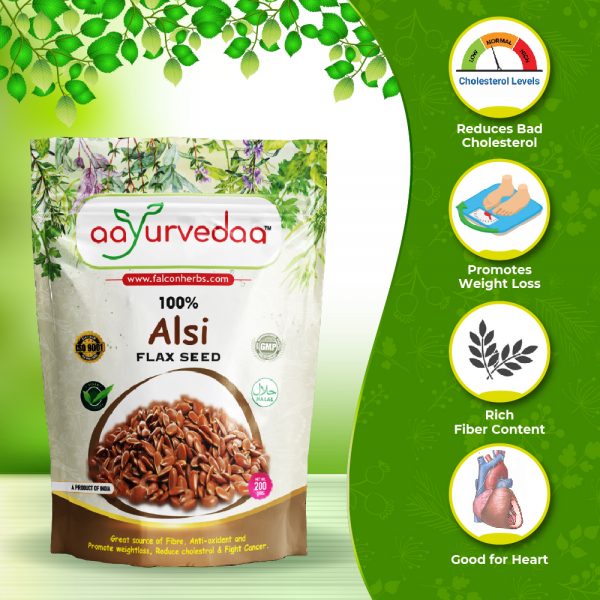 Alsi Flax Seeds 200gm – Great source of Fiber and Promotes weight loss - Image 2